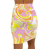 Creamsicle Swirl Print Mini Skirt in Pastel